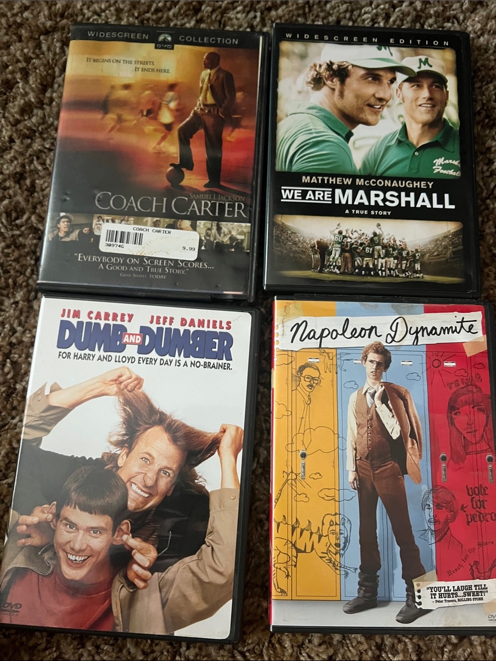 Four Assorted Sports and Comedy DVD’s